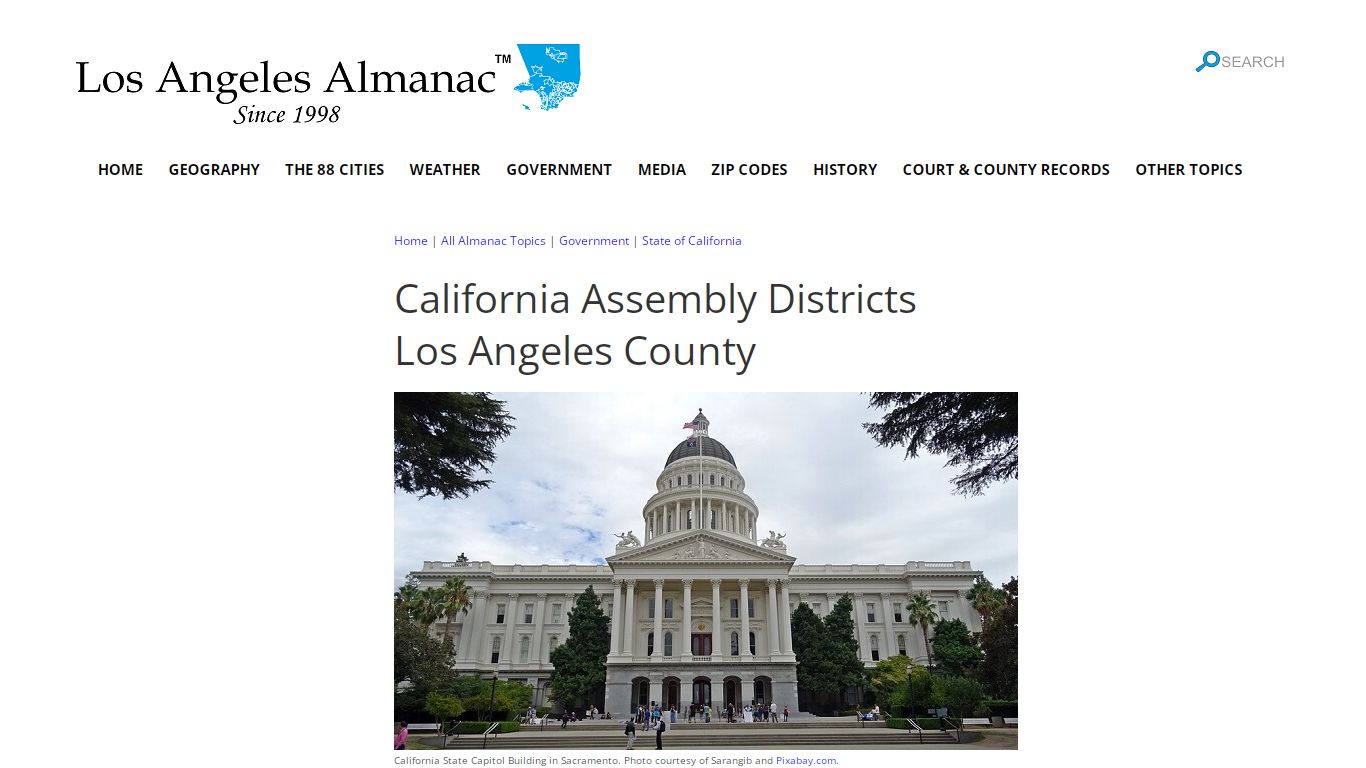California Assembly Districts in Los Angeles County ...